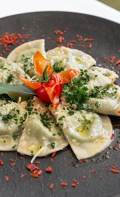 Schlutzkrapfen, a South Tyrolean ravioli dish