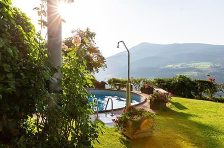 La piscina in giardino