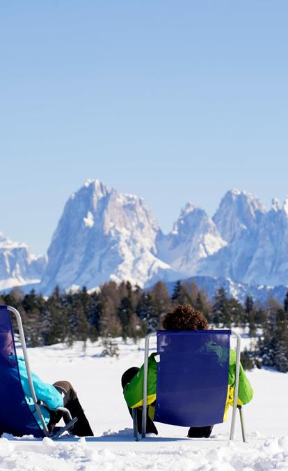 Godersi il panorama invernale